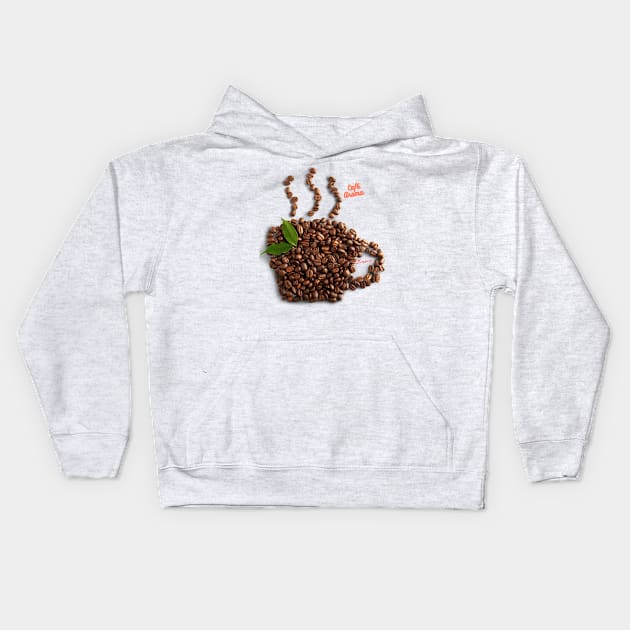 Café Aroma Kids Hoodie by LibrosBOOKtique